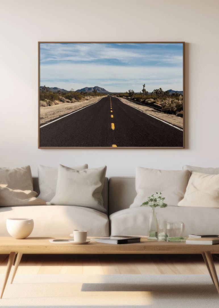 A very long and very brown road