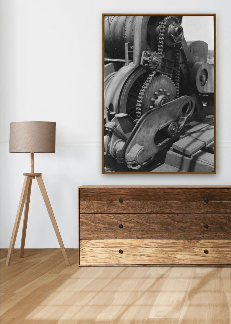 Detail of cable tool machinery used in drilling
