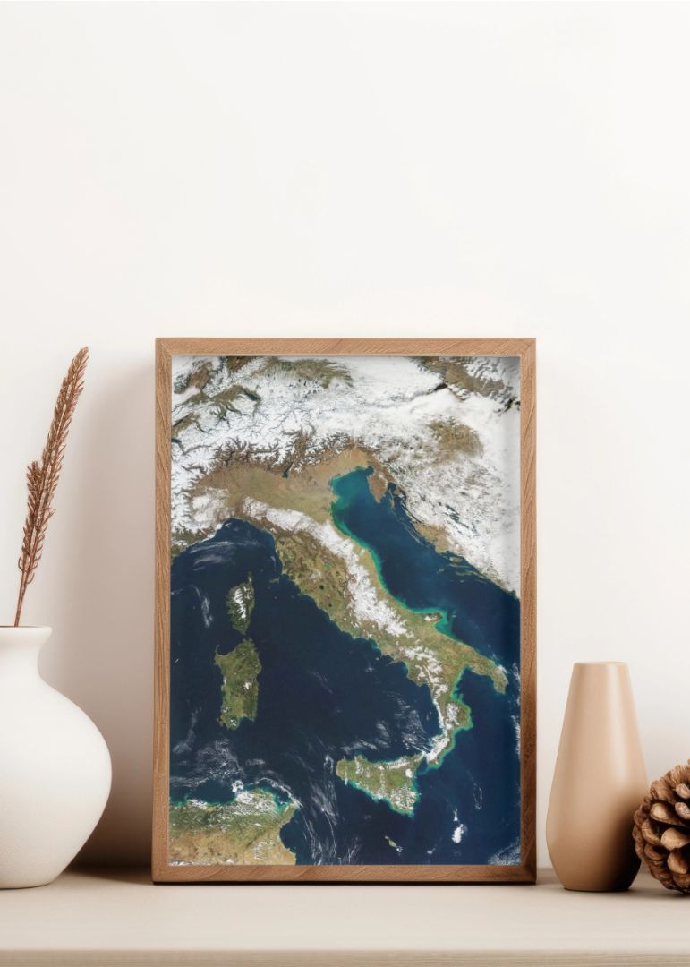 italy from the space