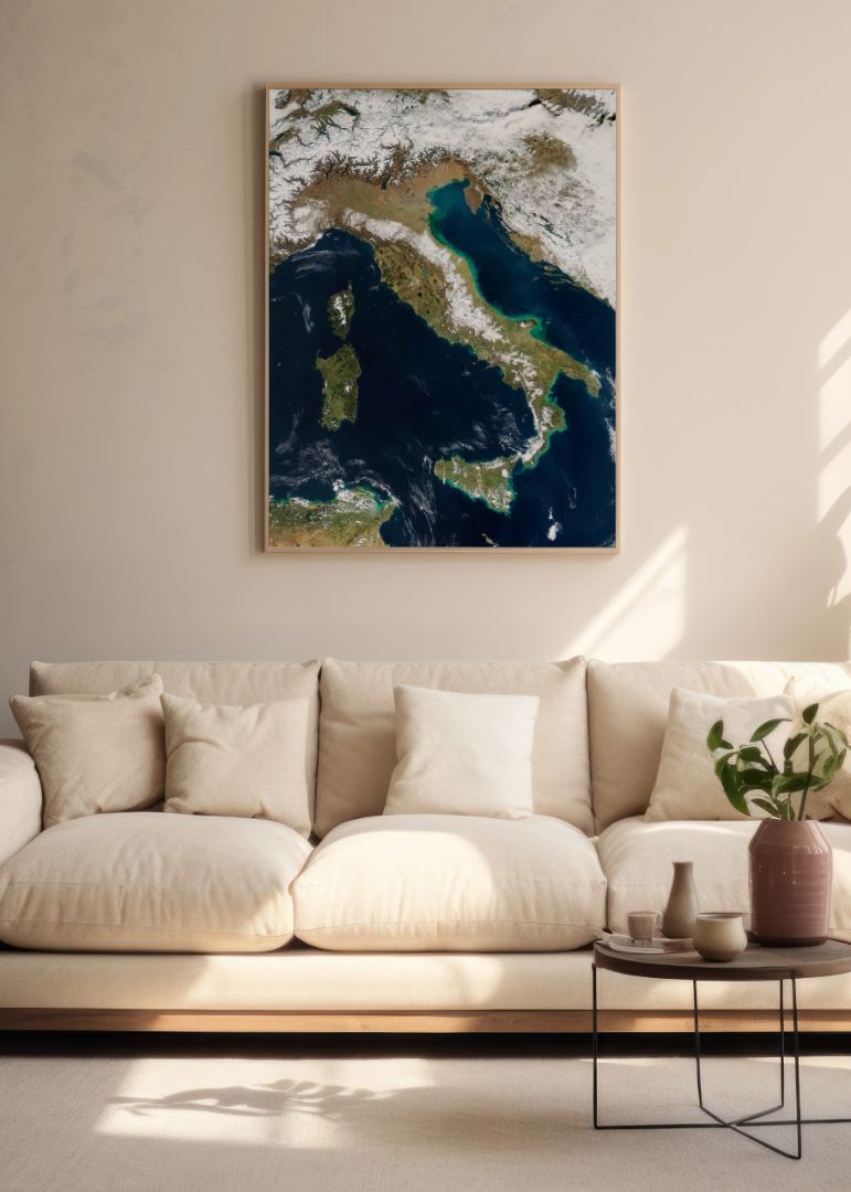 italy from the space