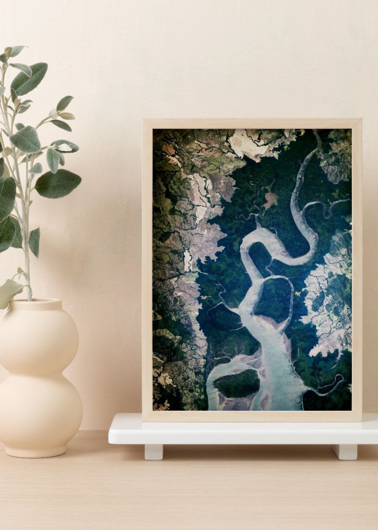 satelite image of a river