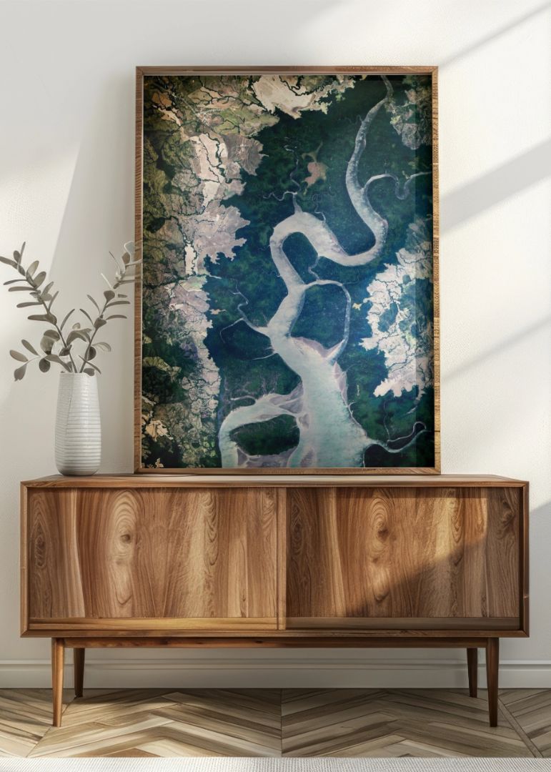 satelite image of a river