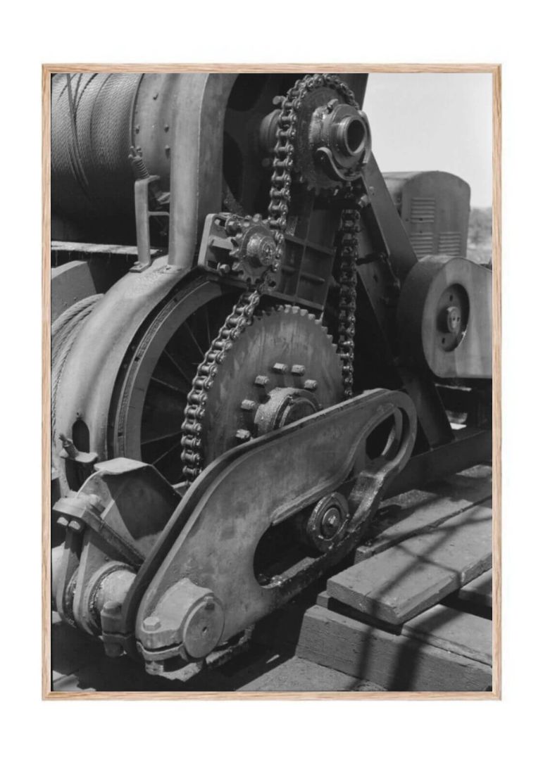 Detail of cable tool machinery used in drilling