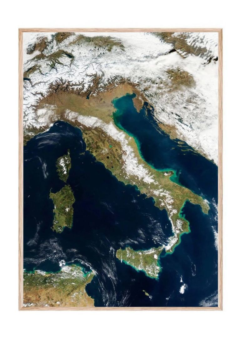 italy from the space