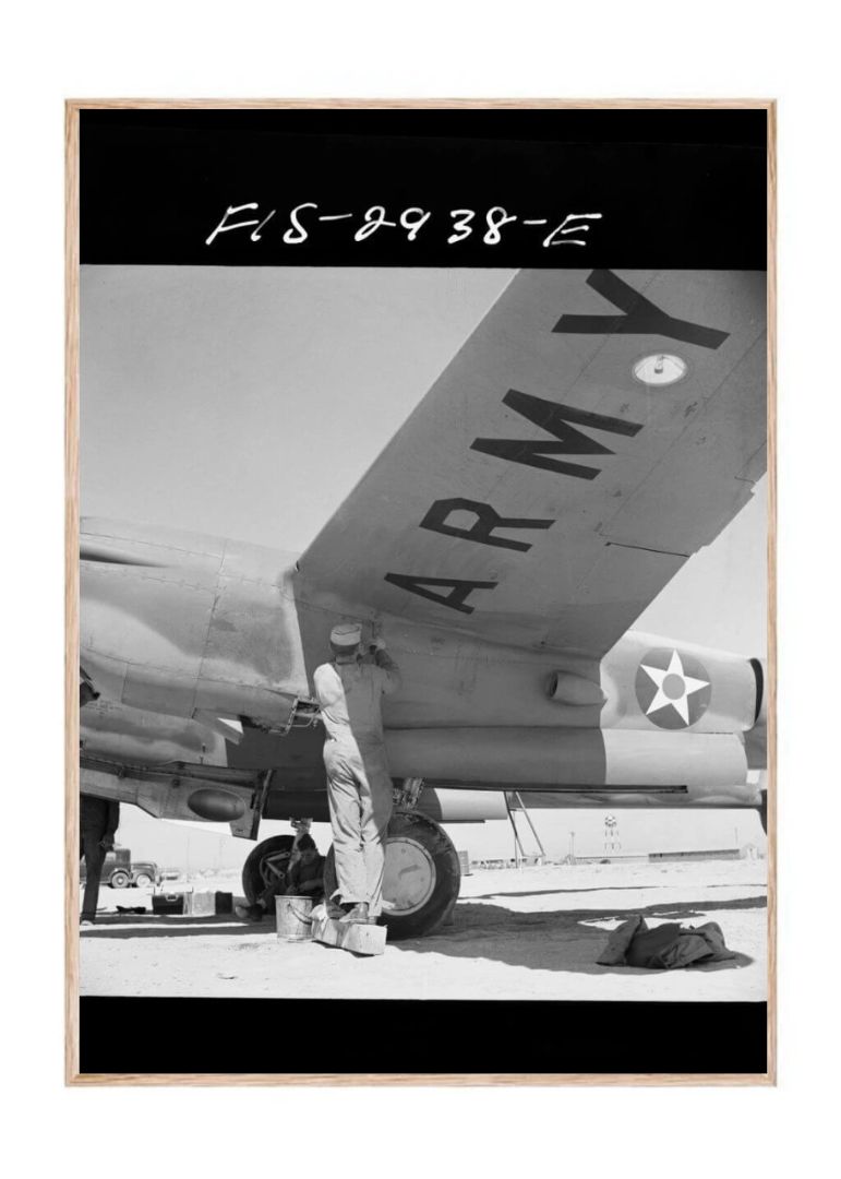 Repairing Army interceptor plane