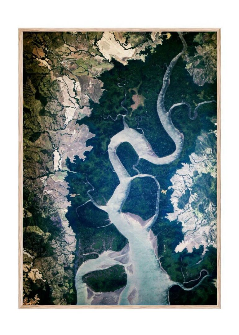 satelite image of a river