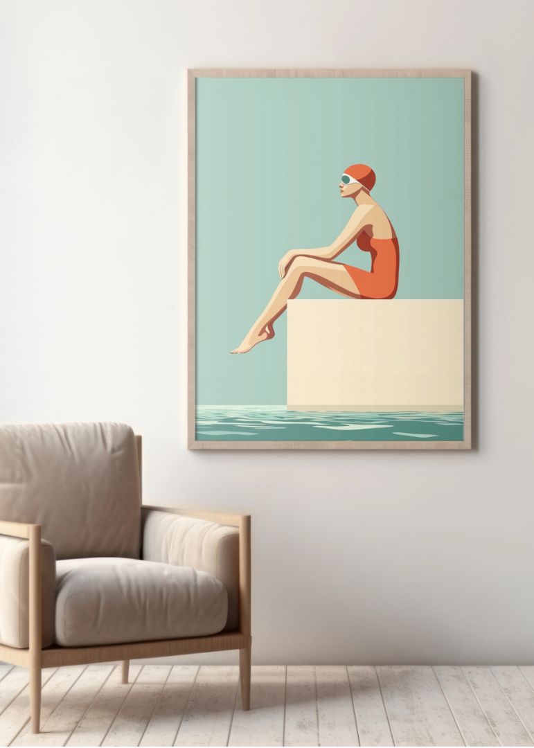 En svømmer på kanten