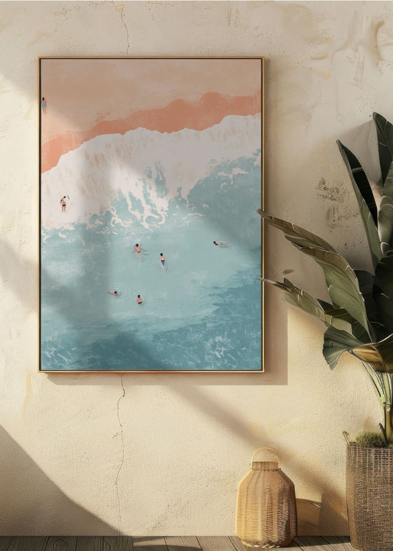 Små mennesker i havet