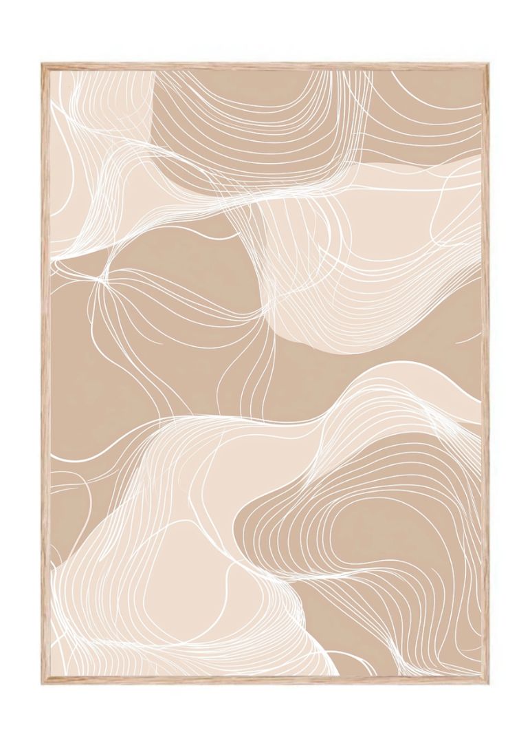Beige og hvide linjer