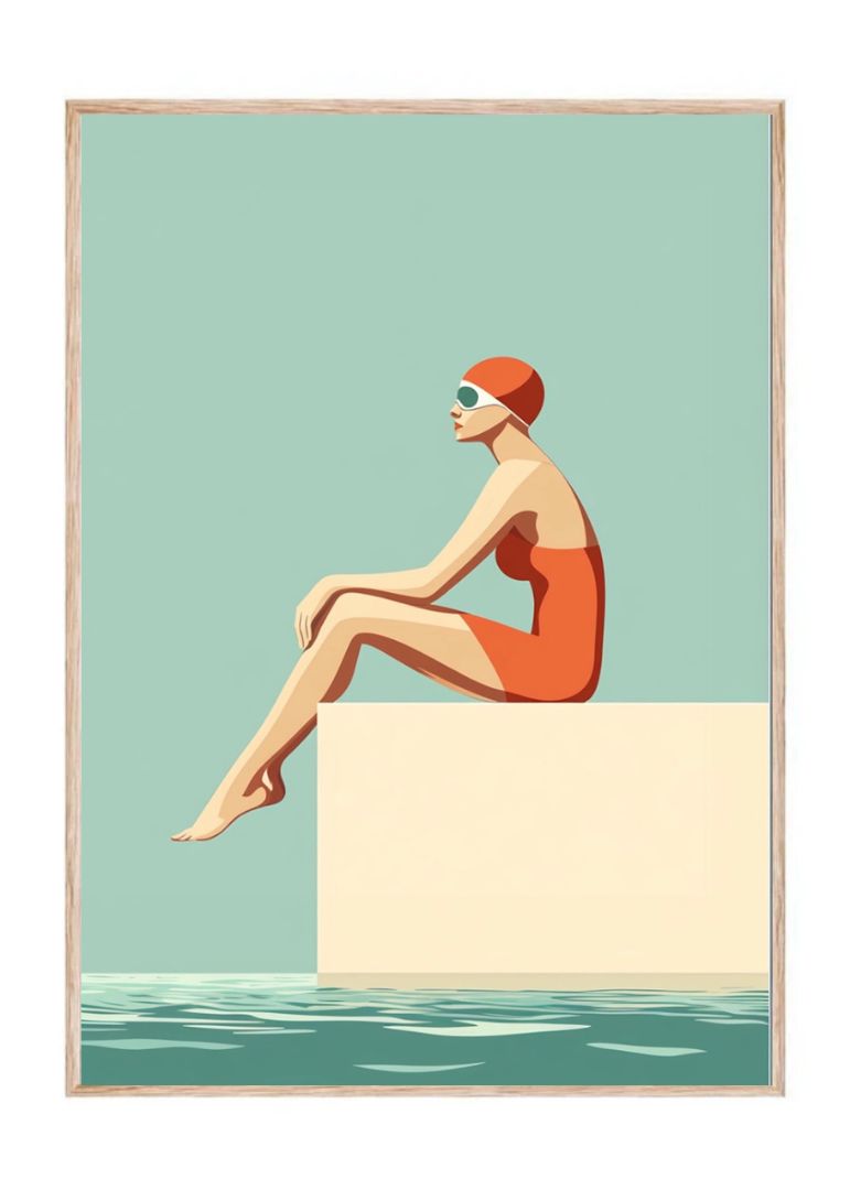 En svømmer på kanten