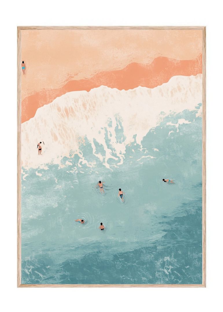 Små mennesker i havet