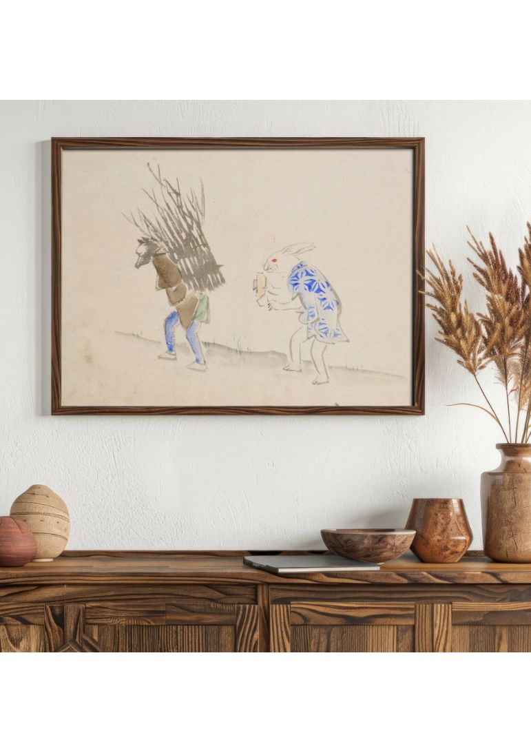 the horse and the rabbit by Utagawa Hiroshige sketch