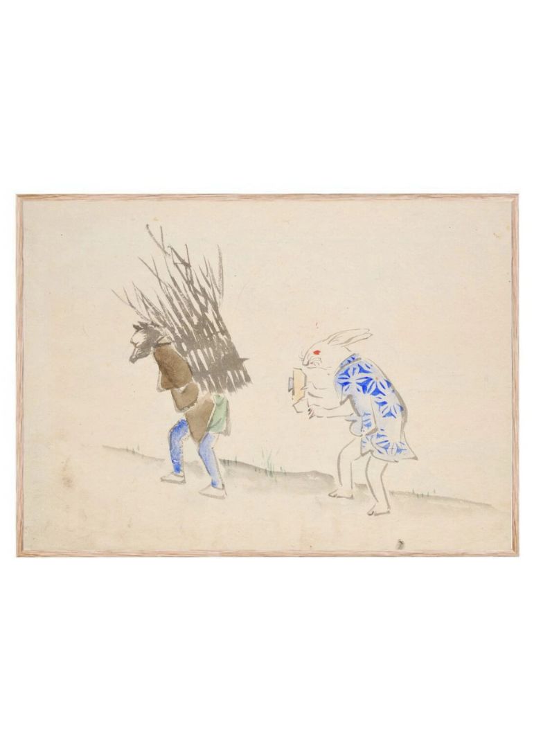 the horse and the rabbit by Utagawa Hiroshige sketch