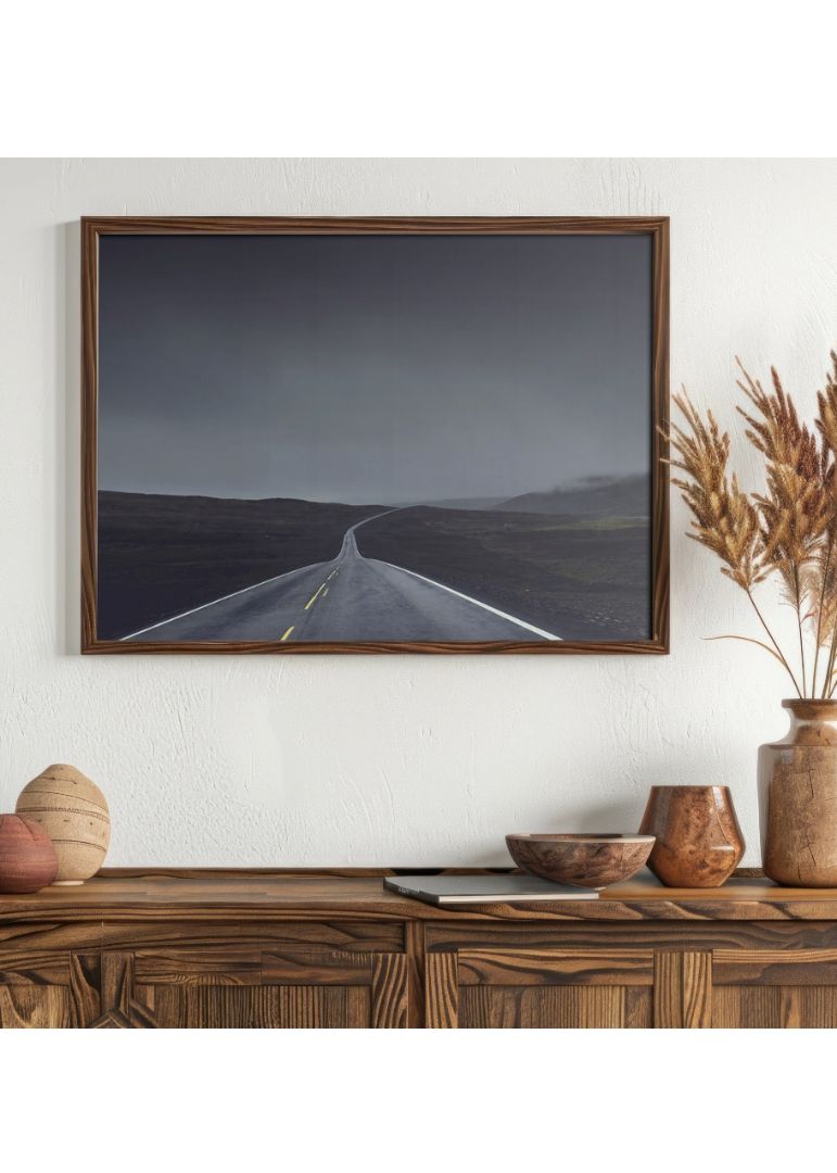 En vej gennem golt landskab