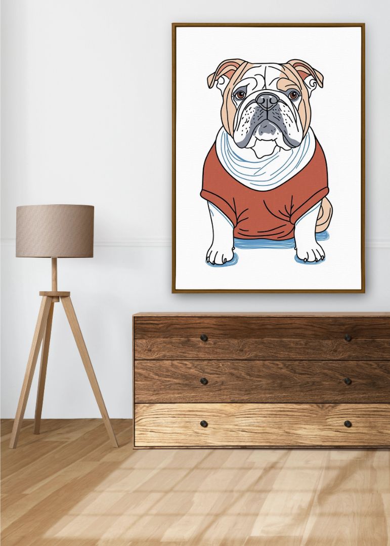 Bulldog i trøje