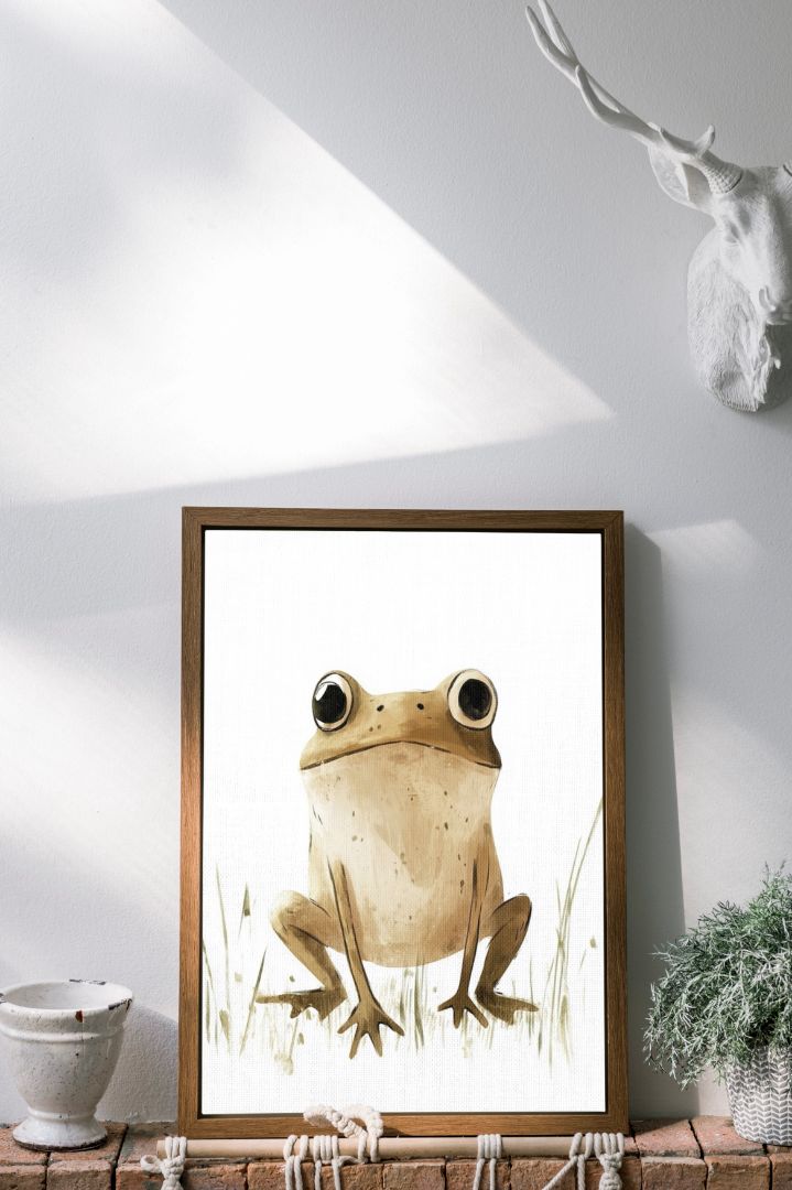 Frøen i græs