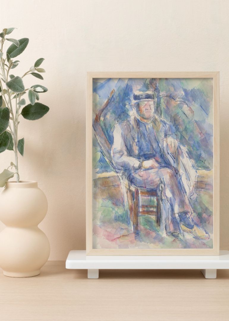Man Wearing a Straw Hat