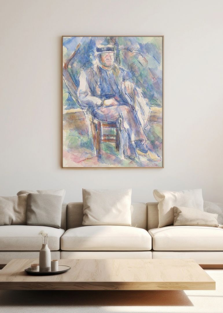 Man Wearing a Straw Hat