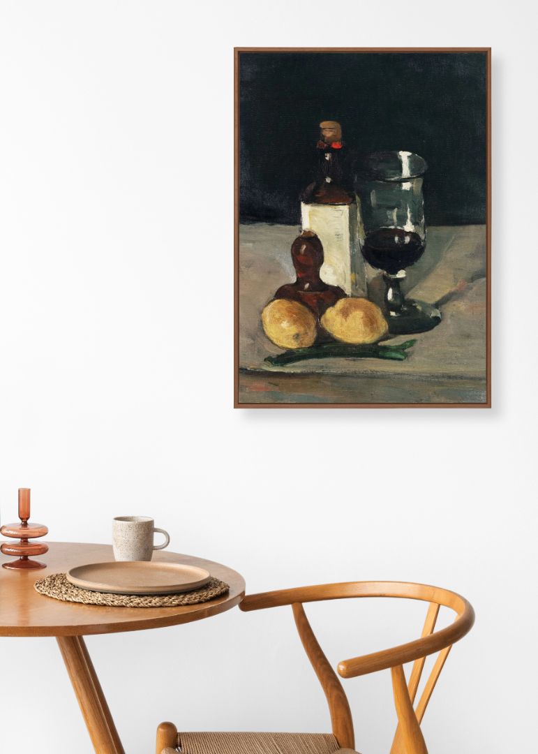Still Life with Bottle, Glass, and Lemons