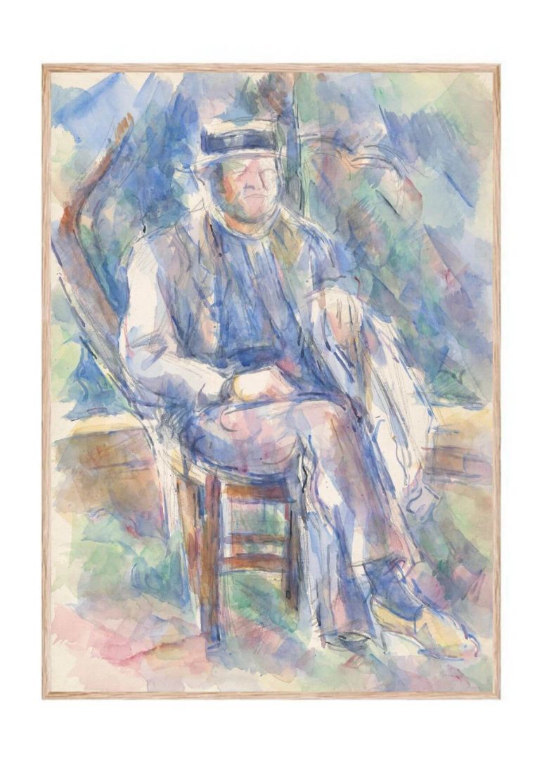 Man Wearing a Straw Hat