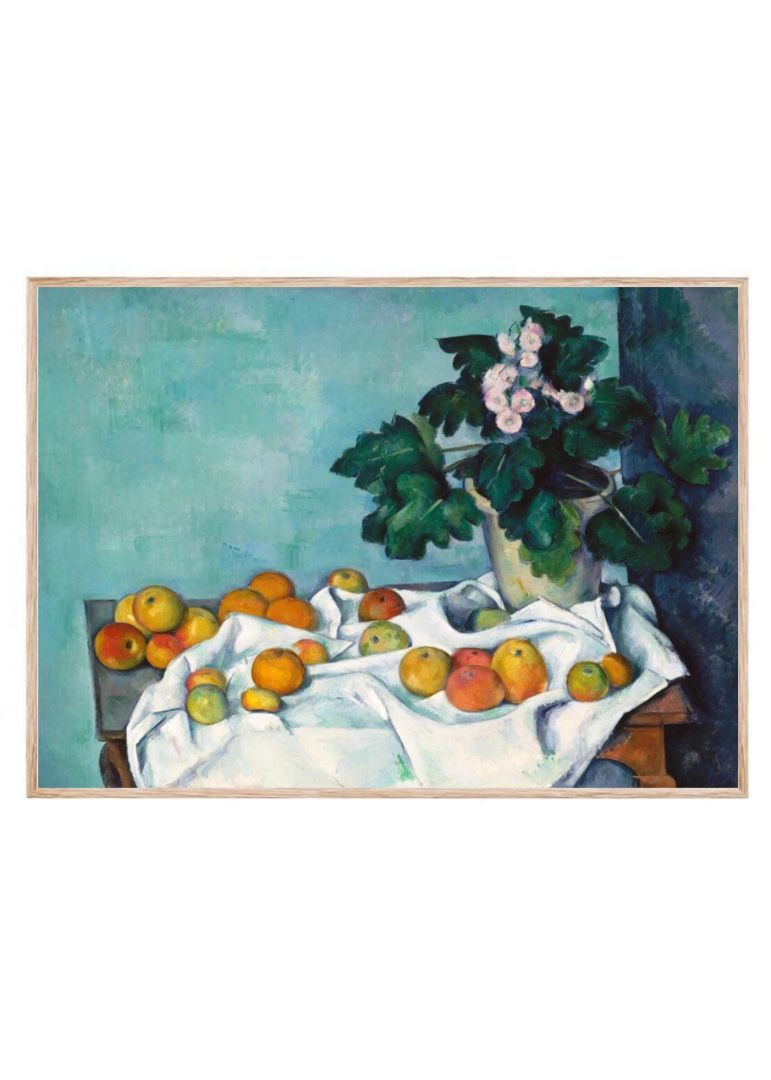 Still Life with Apples and a Pot of Primroses