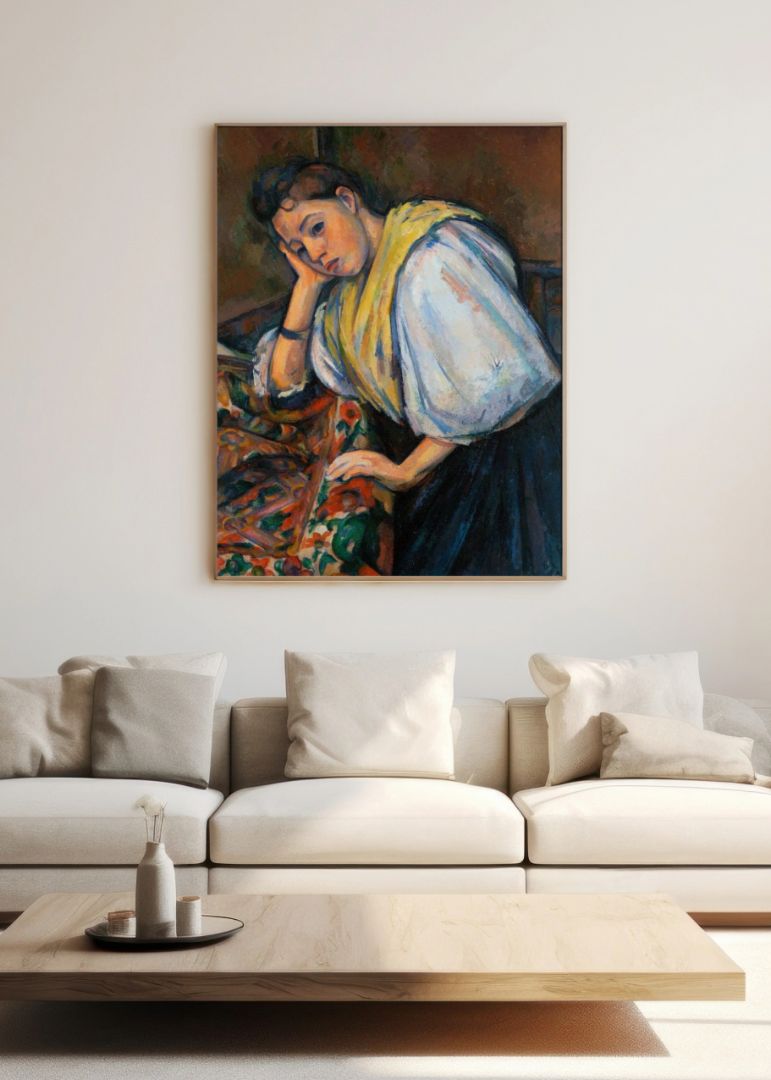 Young Italian Woman at a Table