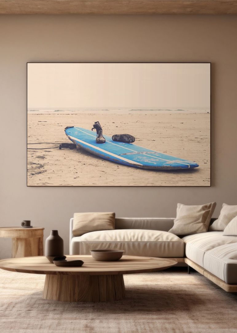 Blue Vintage Surfboard