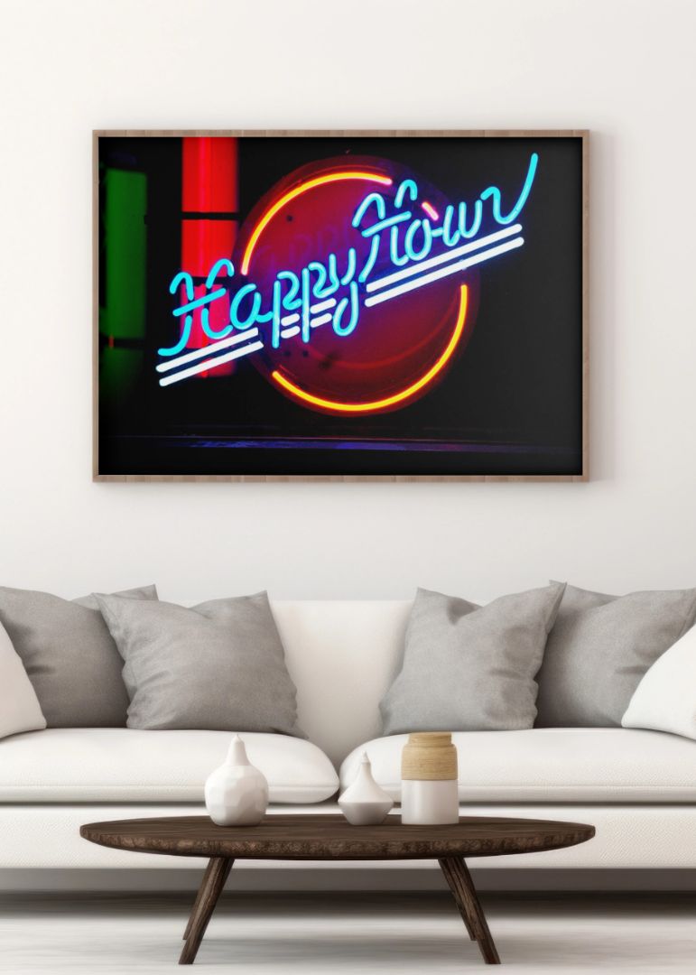 Happy hour neon
