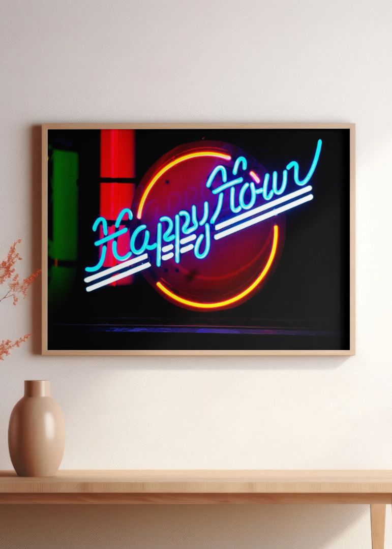 Happy hour neon