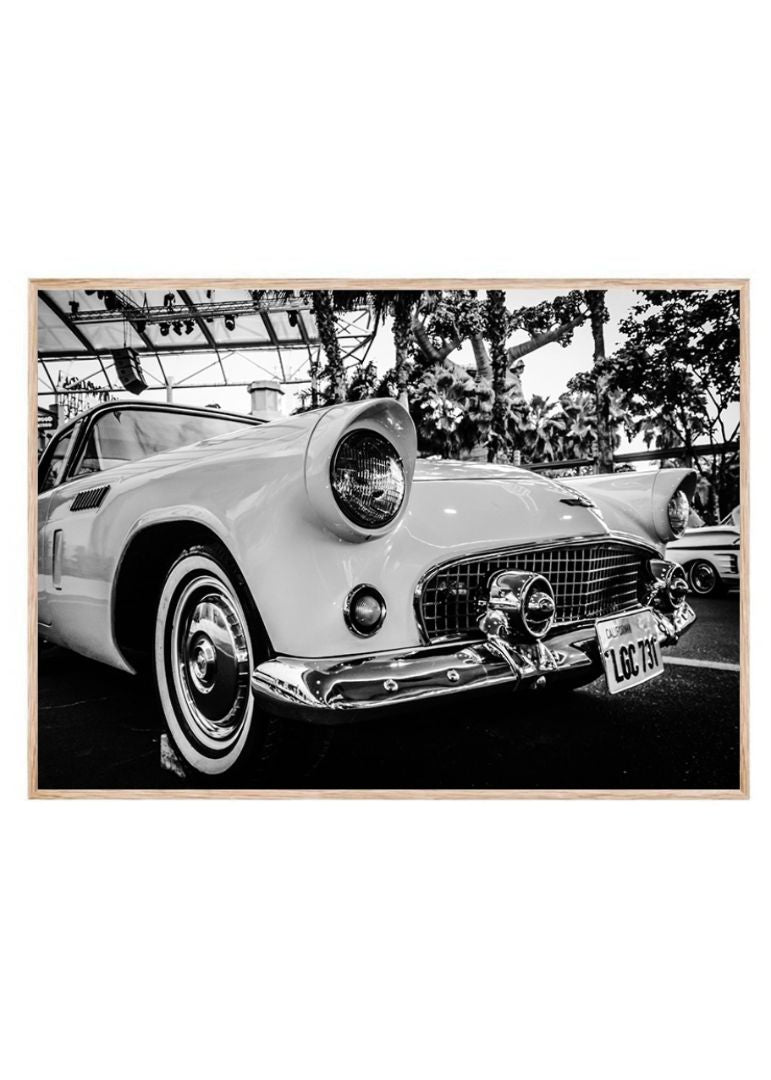 Black & White Vintage Car