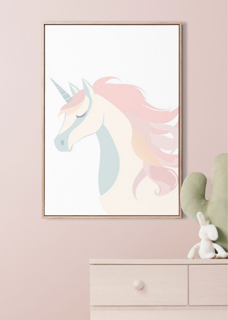 Enhjørning i pastel