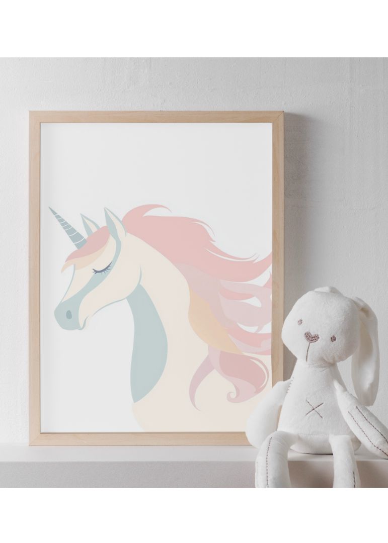 Enhjørning i pastel