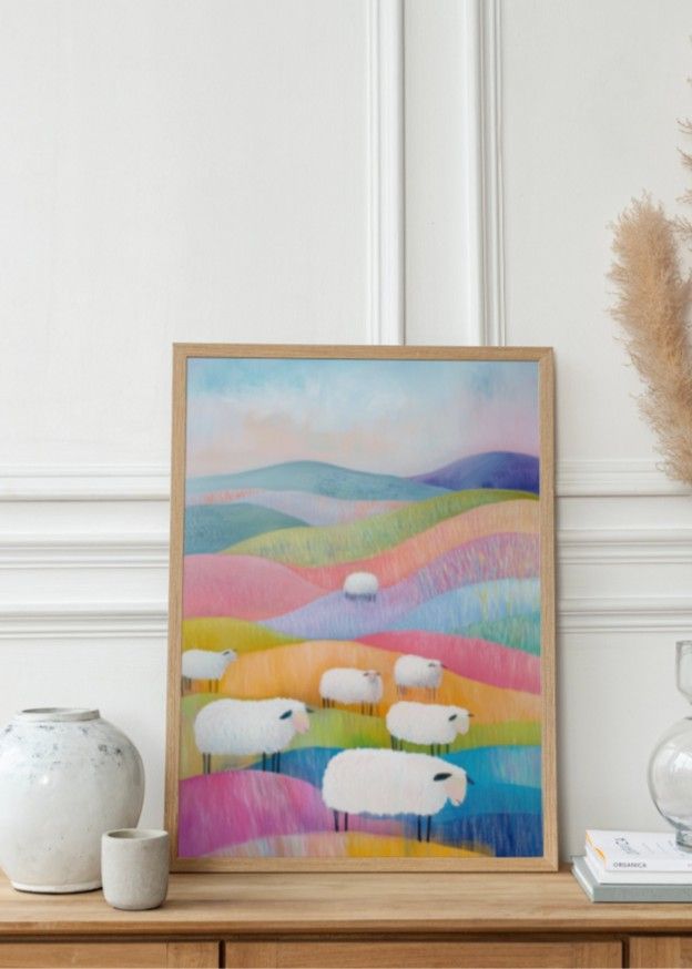 Får på farvede marker