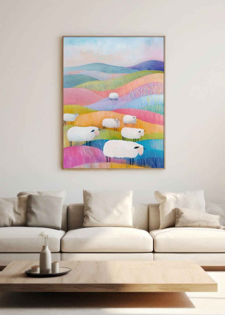 Får på farvede marker