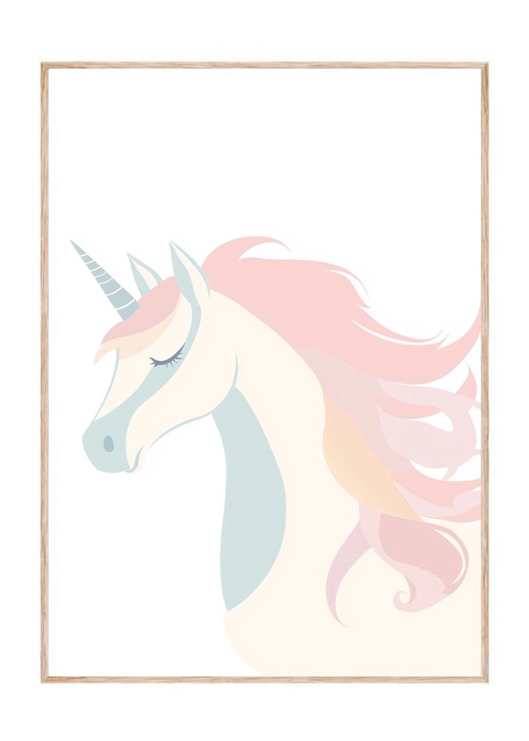 Enhjørning i pastel
