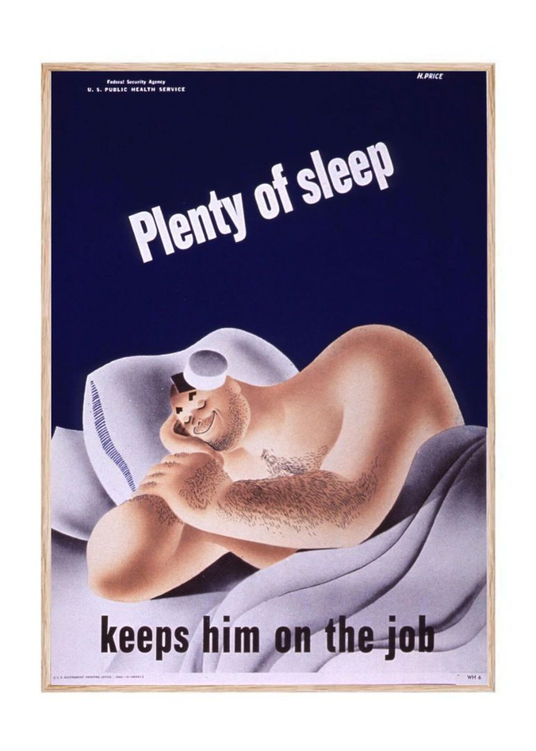 Plenty of sleep -keeps him on the job