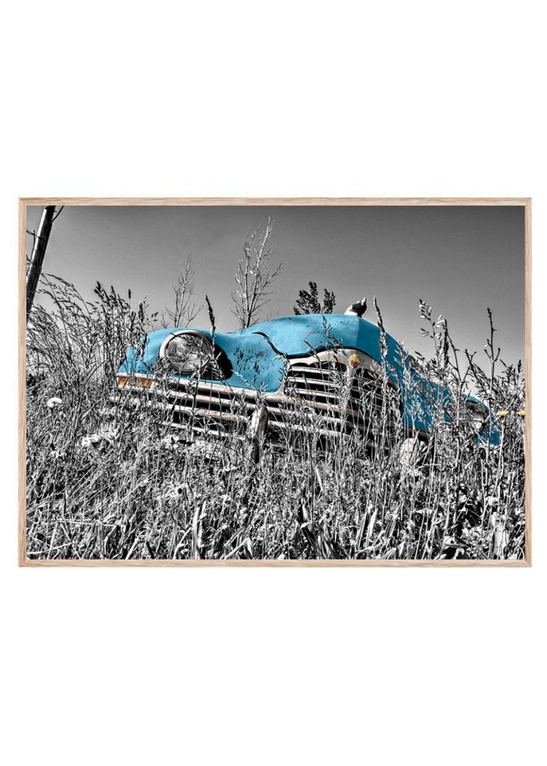 Retro Blue Car