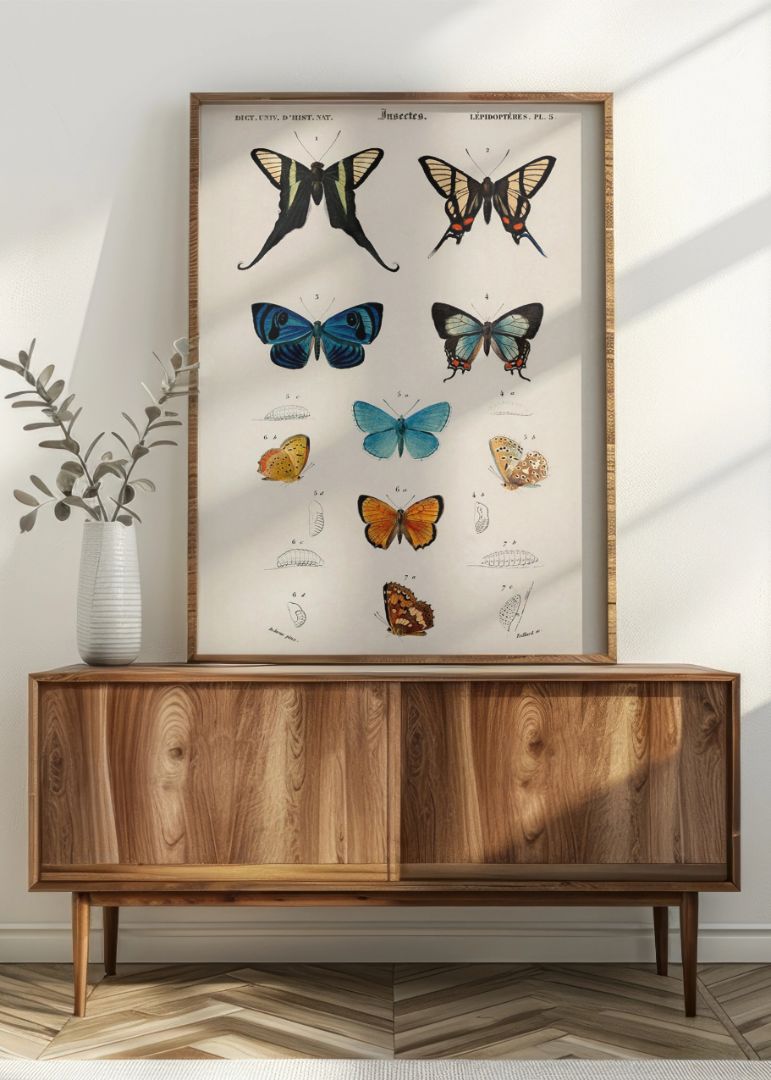 Håndtegnede sommerfugle