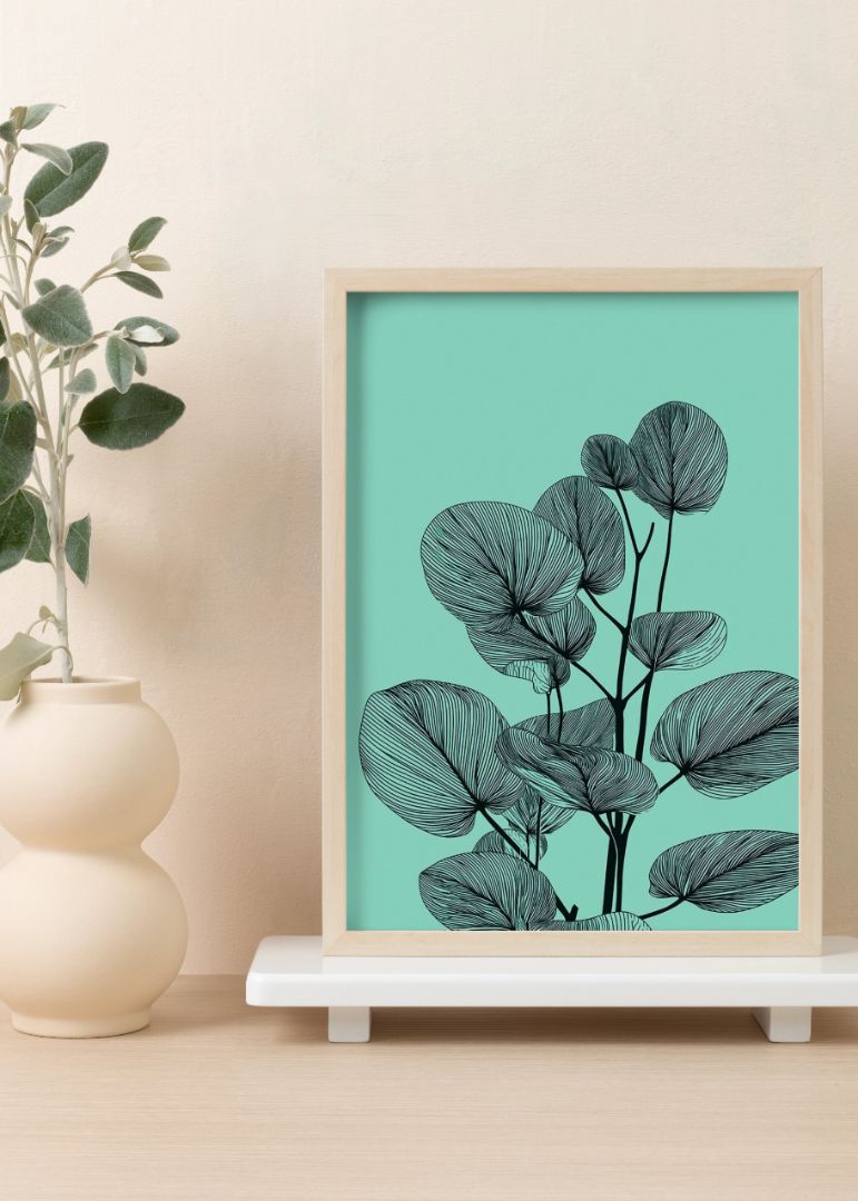 Leafy Line Art