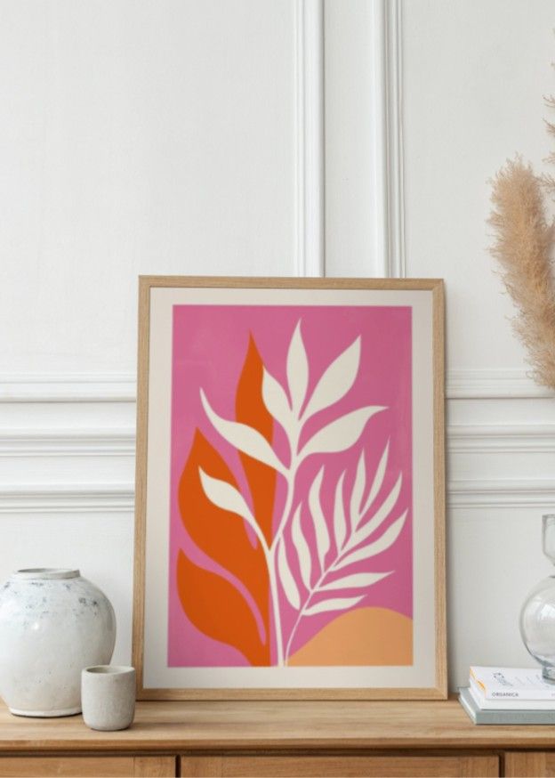 Pink Orange Floral