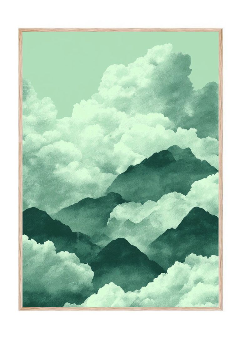 Green Cloudy Sky