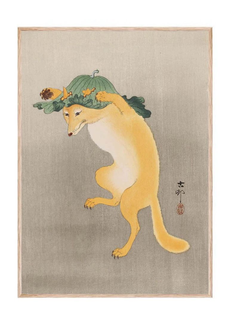 Dancing Fox with Lotus