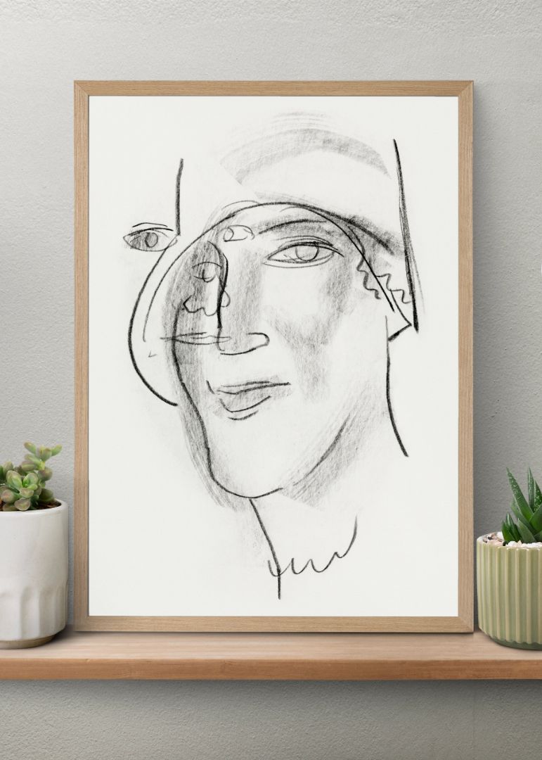 Woman's head and face