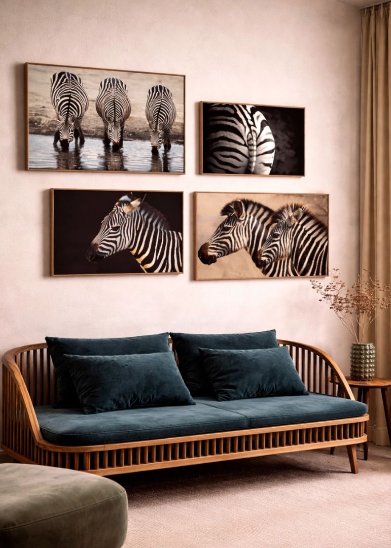 Zebra Elegance Billedvæg