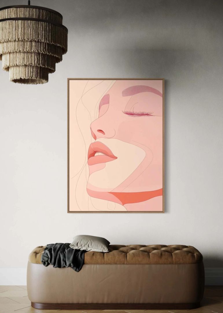 Bedroom pink - billedvæg