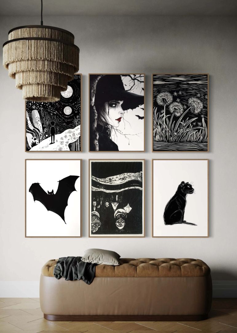 The black and white mood wall