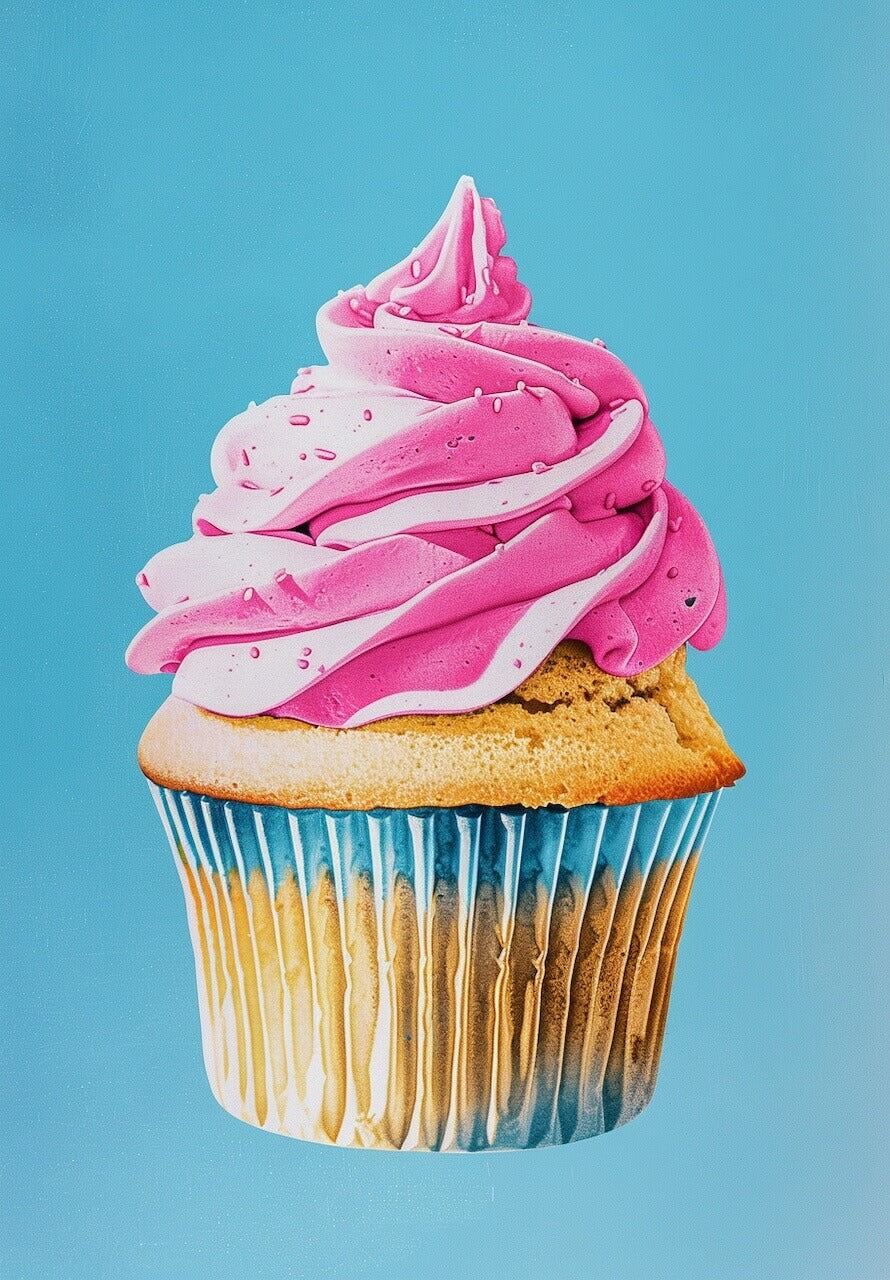 Cupcake med pink frosting