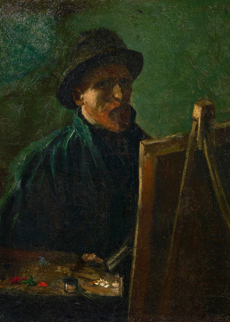 Dark Felt Hat at the Easel (1886)