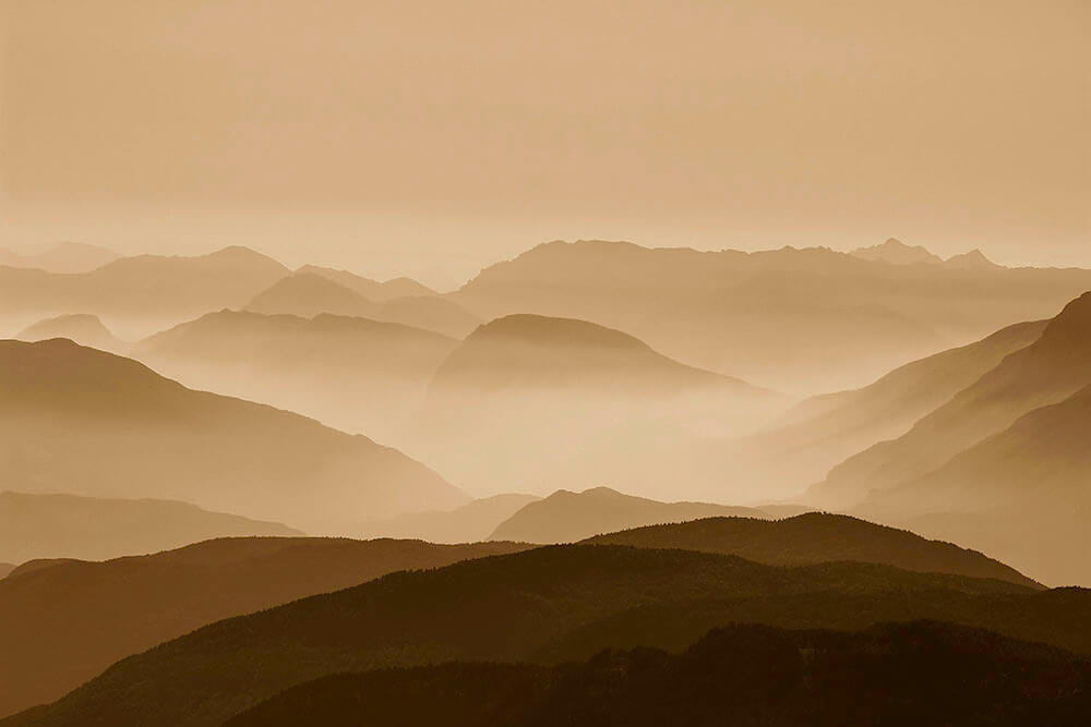 Dawn in the mountains
