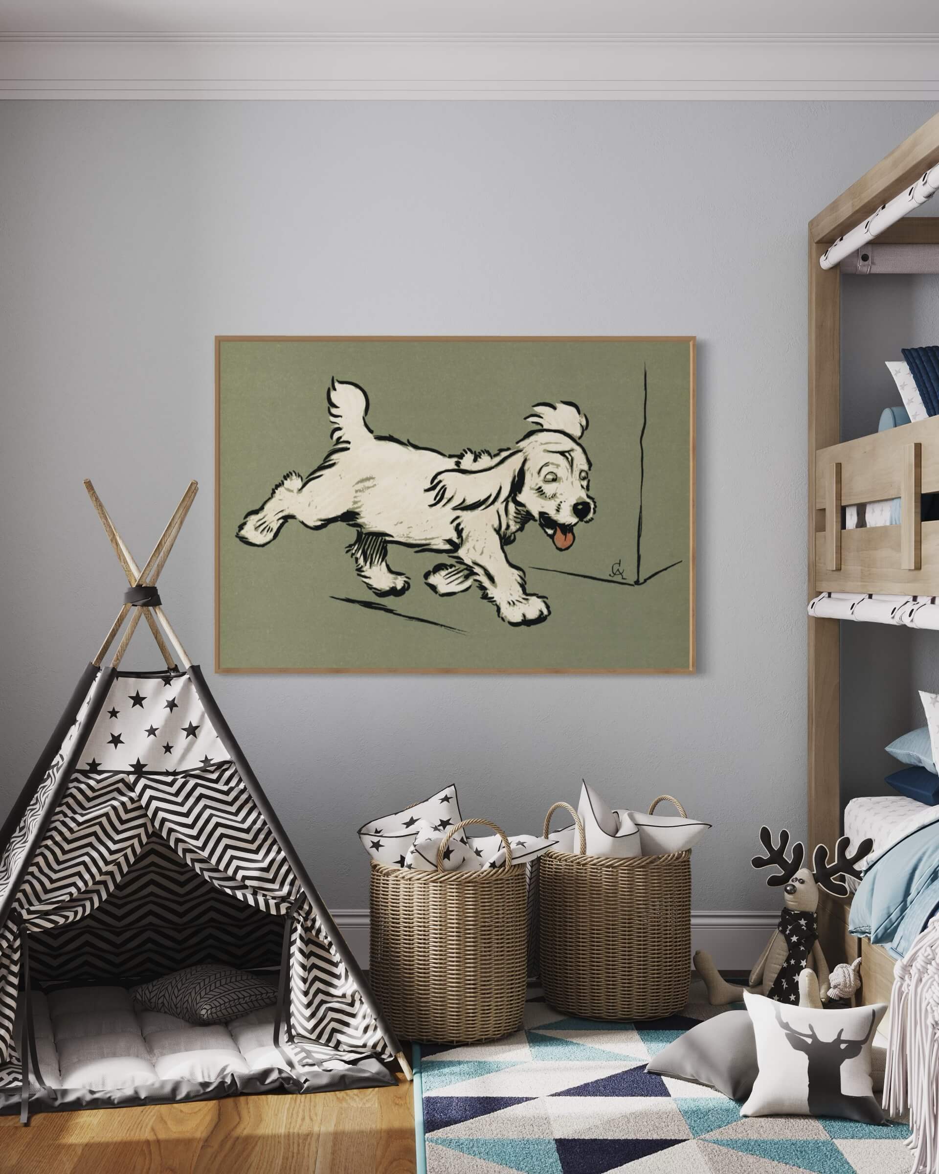 Den hvide hund af Cecil Aldin